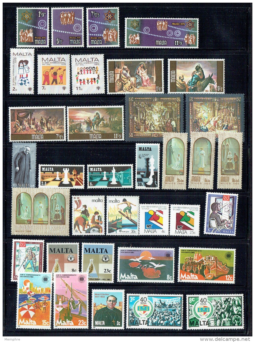 1978-85  16 Complete Sets MNH -UM   ** - Malta