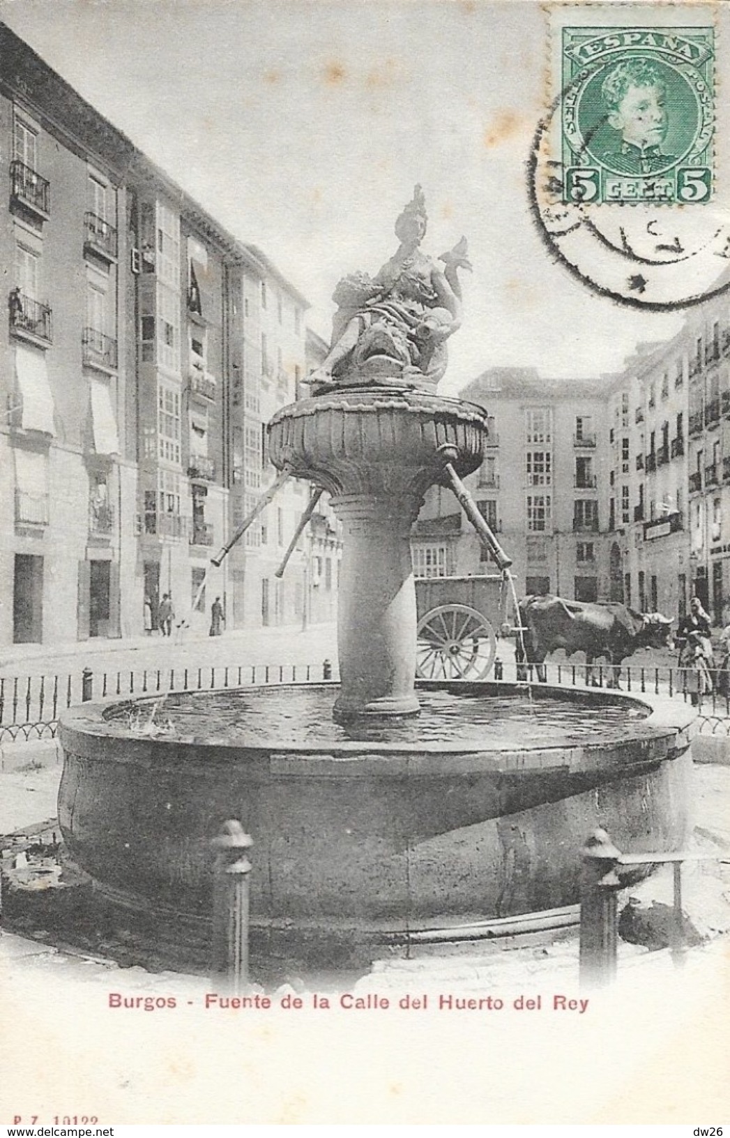 Burgos - Fuente De La Calle Del Huerto Del Rey - Carte P.Z. N° 10122, Dos Simple - Burgos