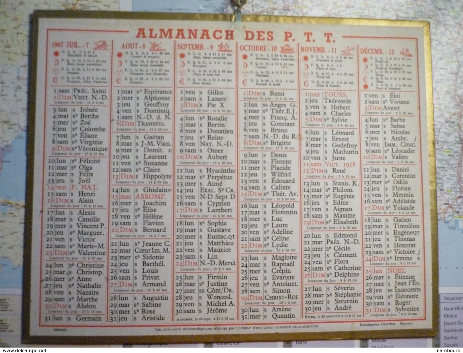 Almanach Des PTT 1967 - Formato Grande : 1961-70