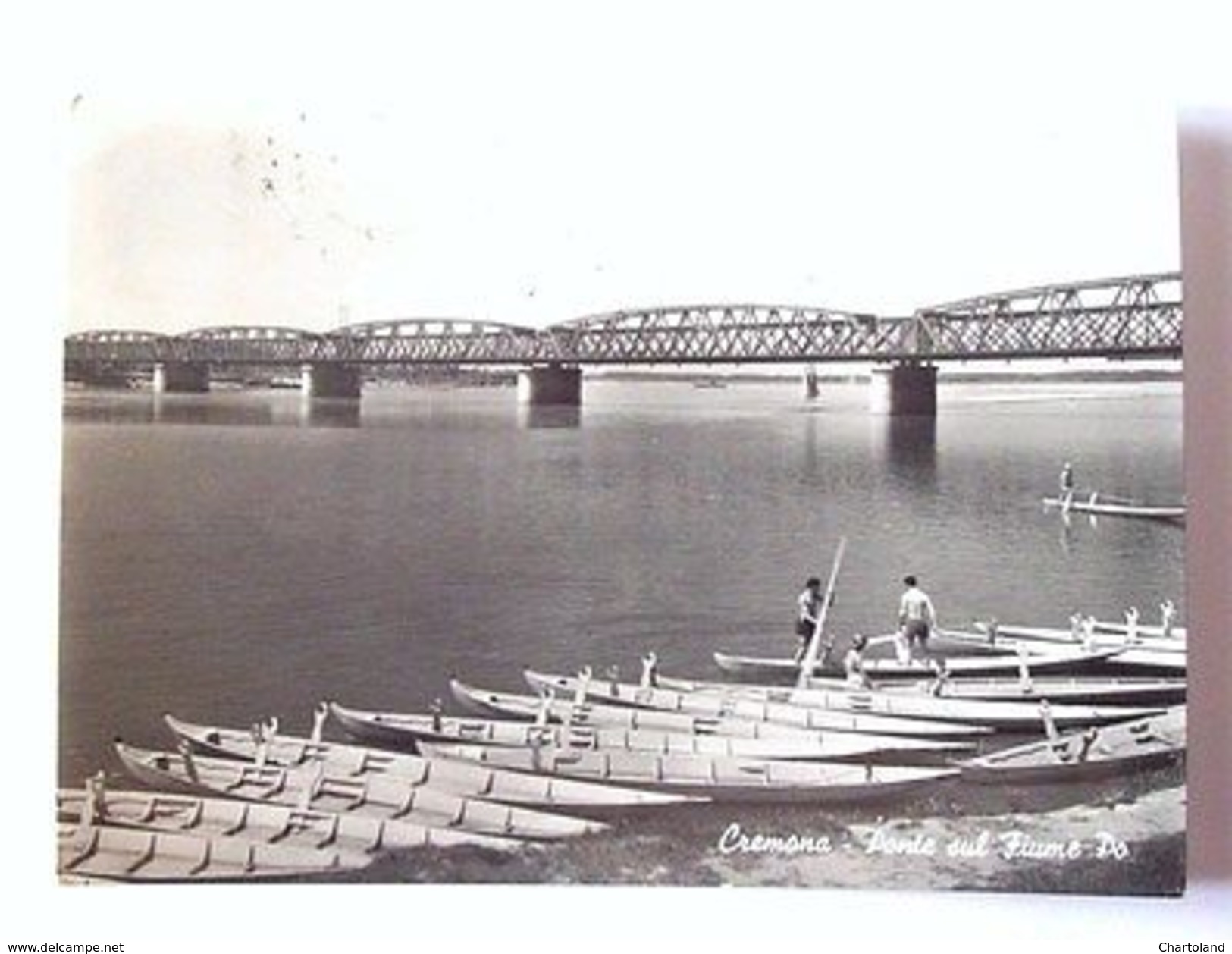 Cartolina Cremona - Ponte Sul Fiume Po 1958 - Cremona