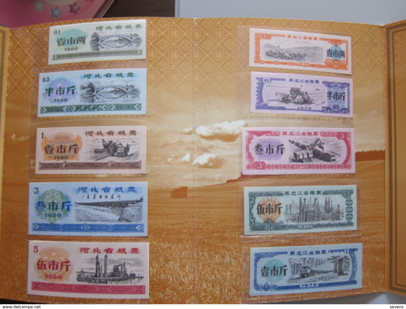 Albums With 10 Chinese Food Coupon Issued By Hebei Province 1980 And Heilongjiang Prov. 1978,China - Unclassified