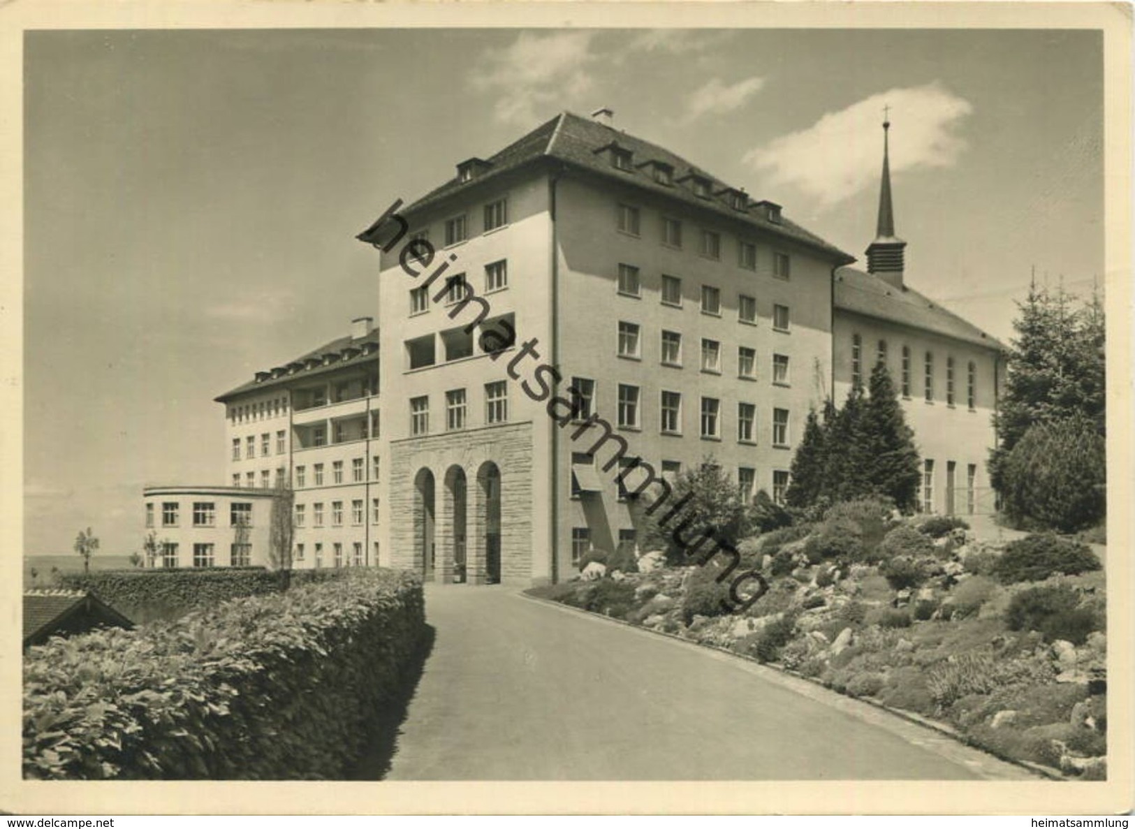 Menzingen - Pensionat Maria Vom Berg - Foto-AK Grossformat - Verlag W. U. R. Friebel Sursee Gel. 1950 - Menzingen