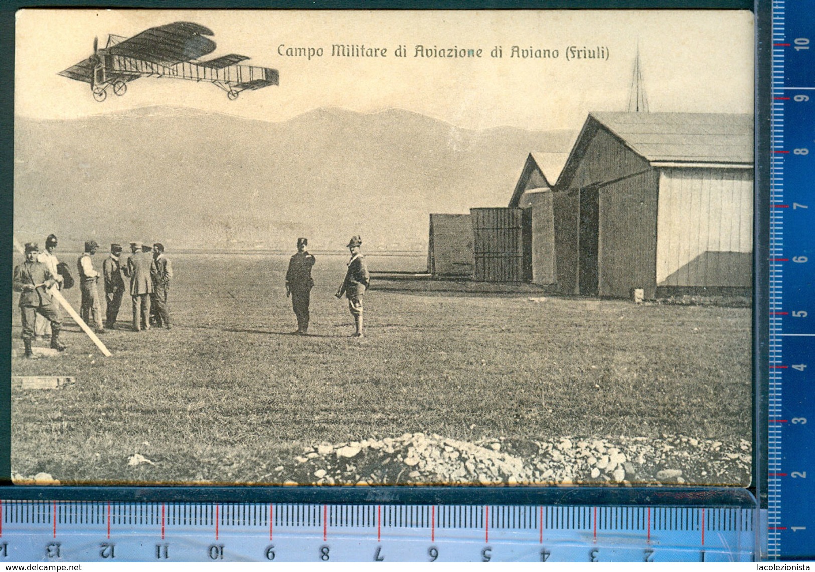 393P/3   CPA CARTOLINA POSTALE ANNI 1915-18  AVIANO PORDENONE  CAMPO D´AVIAZIONE MILITARE - Pordenone