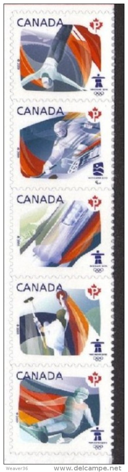 Canada 2009 Olympic Sports 5v Strip Ex-booklet Unmounted Mint - Nuevos