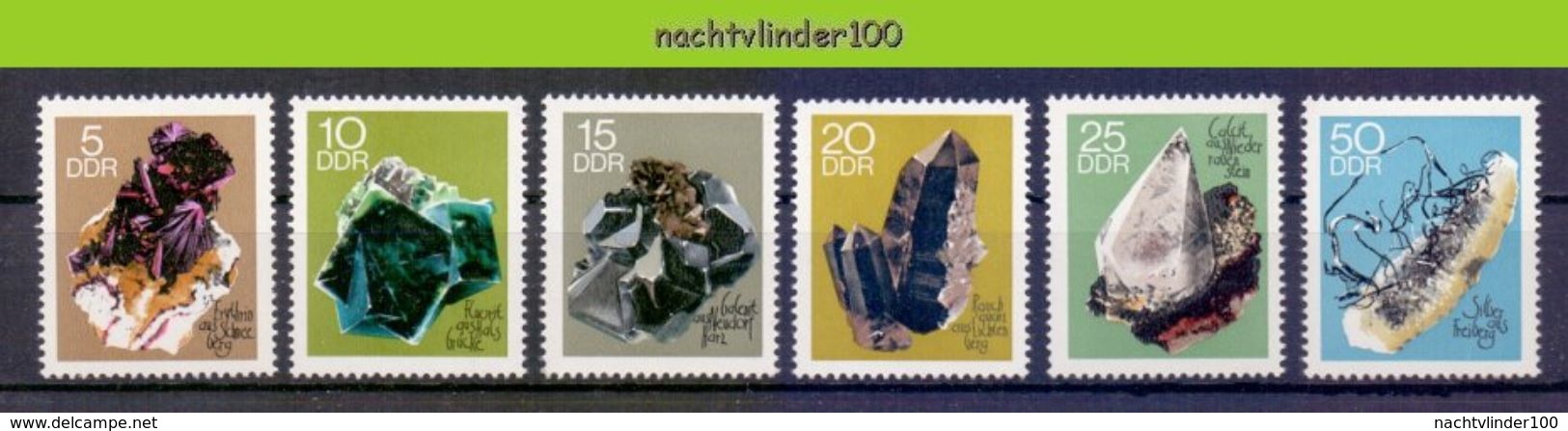 Nbm0649 MINERALEN GEMSTONES MINERALIEN UND GESTEINE MINÉRAUX GERMANY DDR 1969 PF/MNH - Mineralen