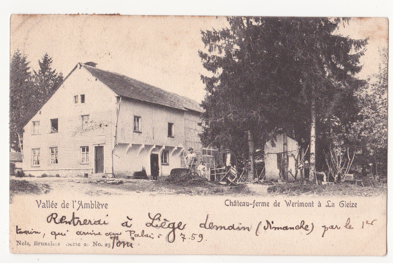 La Gleize: Château-ferme De Wérimont. (cachet Roanne-Coo). - Stoumont