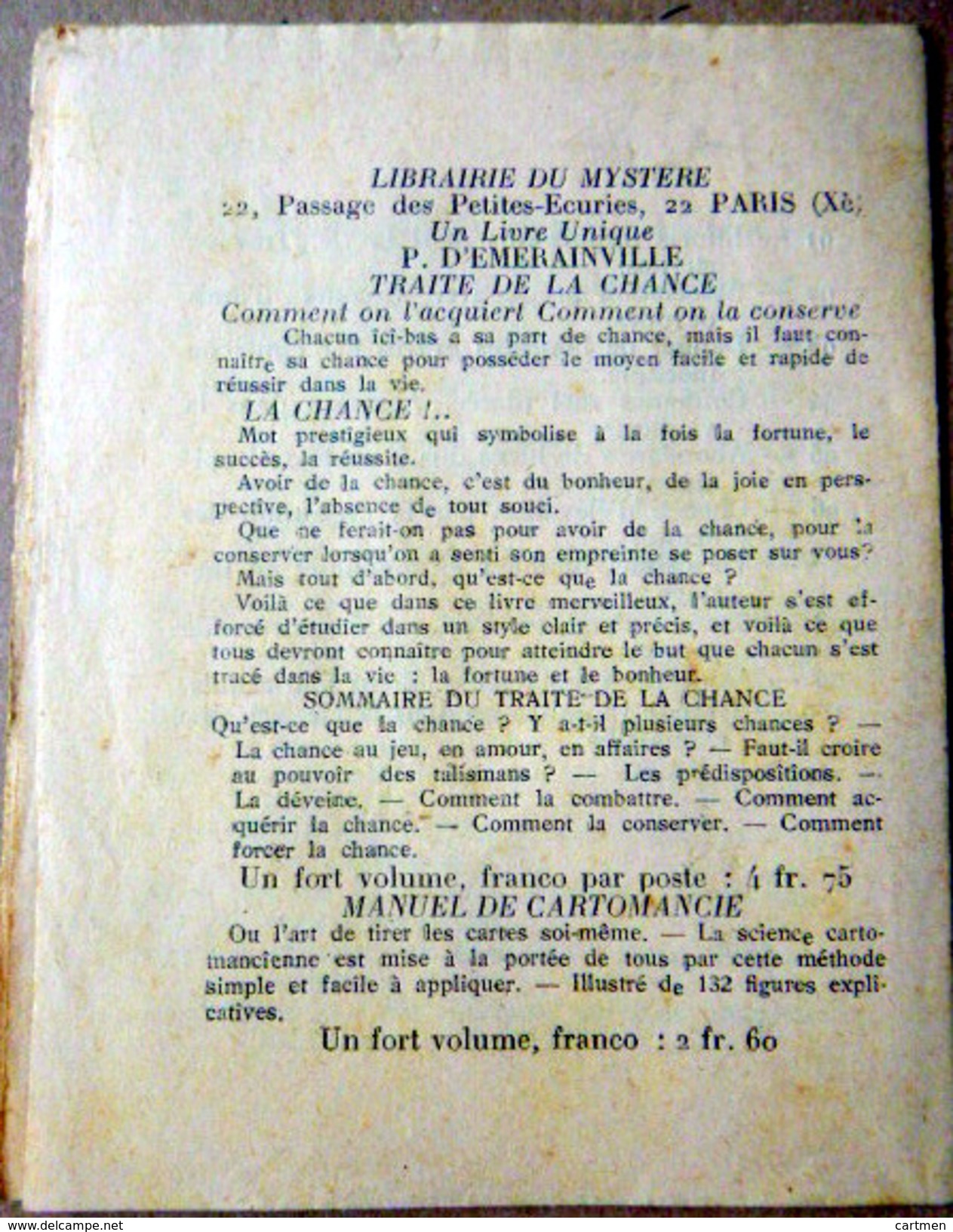 ASTROLOGIE HOROSCOPE AVENIR LE LIVRE DU DESTIN COMMENT CONSULTER LE DESTIN 16 PAGES LIBRAIRIE DU MYSTERE VERS 1900 - Autres & Non Classés