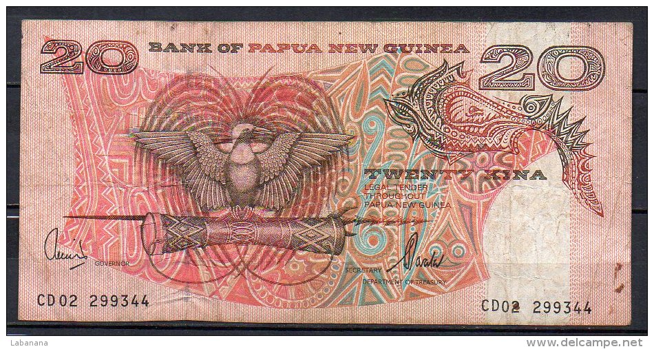 534-Papouasie Nouvelle Guinée Billet De 20 Kina 2002 CD02 - Papua-Neuguinea