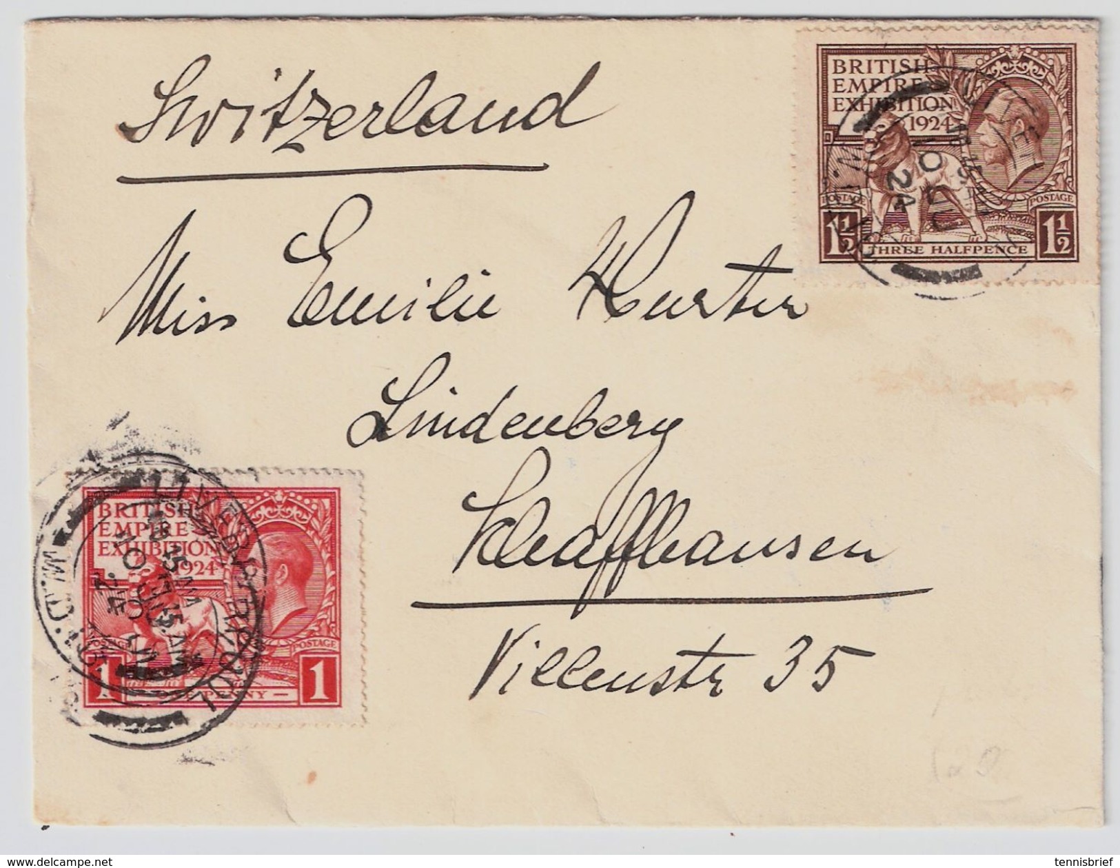 GB, Satz-Brief 1924, Portogerecht , # 8646 - Briefe U. Dokumente