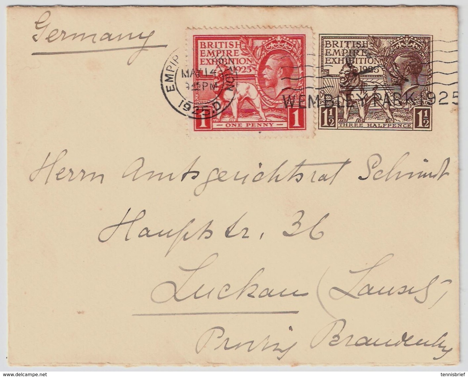 GB, 1925, Auf GA 1925, So.-Stp.! Ausg. 1925 Ist Selten !   , # 8648 - Briefe U. Dokumente