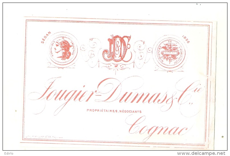étiquette  COGNAC   Certainement Avant 1900 - COGNAC Fougier Dumas Et Cie - Whisky