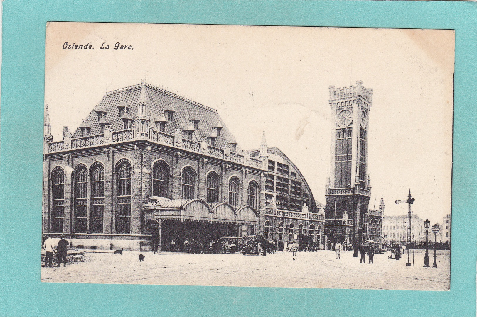 Old Postcard Of La Gare,Ostende,Ostend, Flemish Region, Belgium,R35. - Oostende