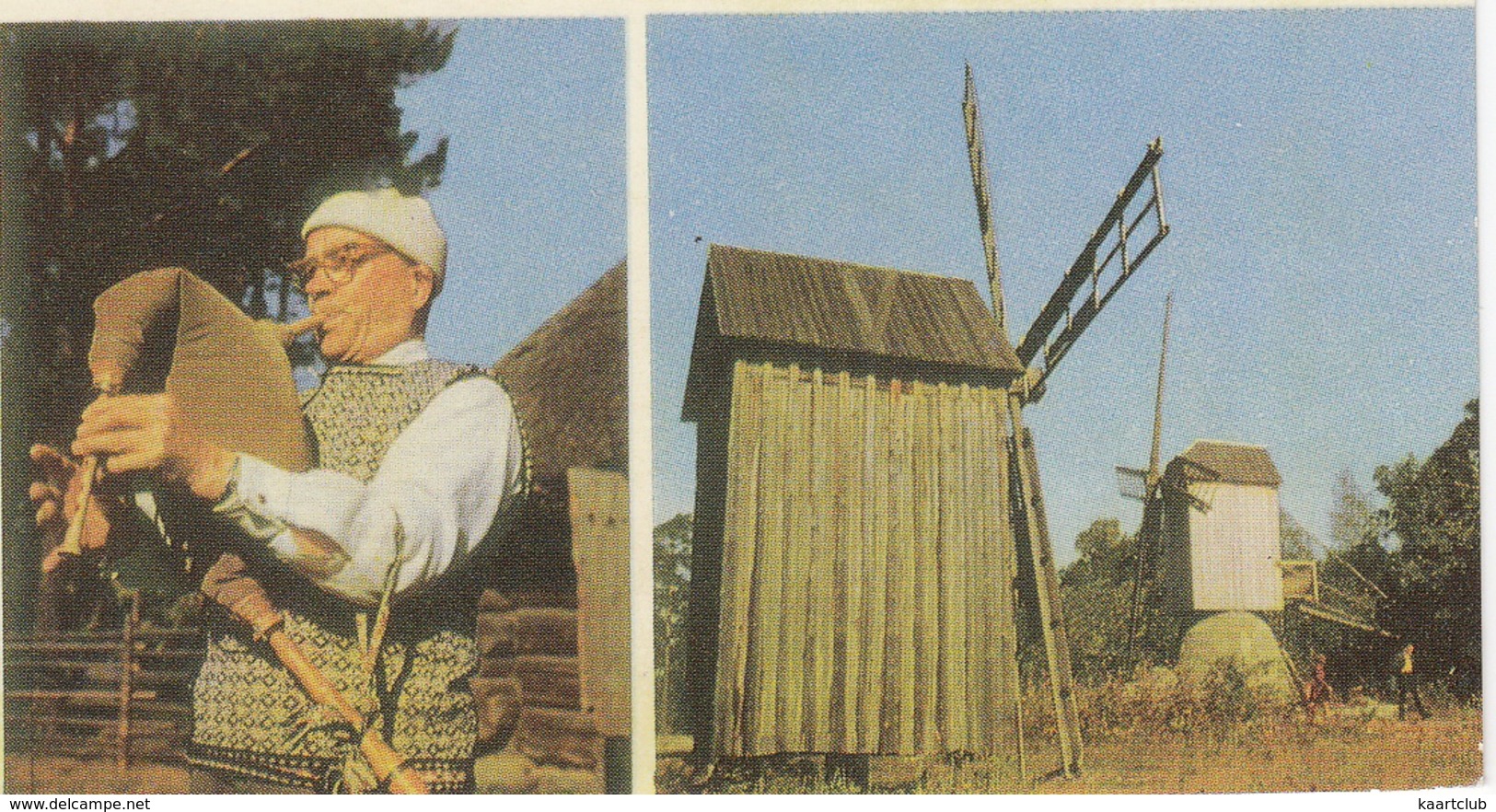 Eesti  NSV - Riiklik Vabaöhumuuseum - Estonian State Open Air Museum - MOLEN/MÜHL/MOULIN & BAGPIPE - (Estland/Estonia) - Estland