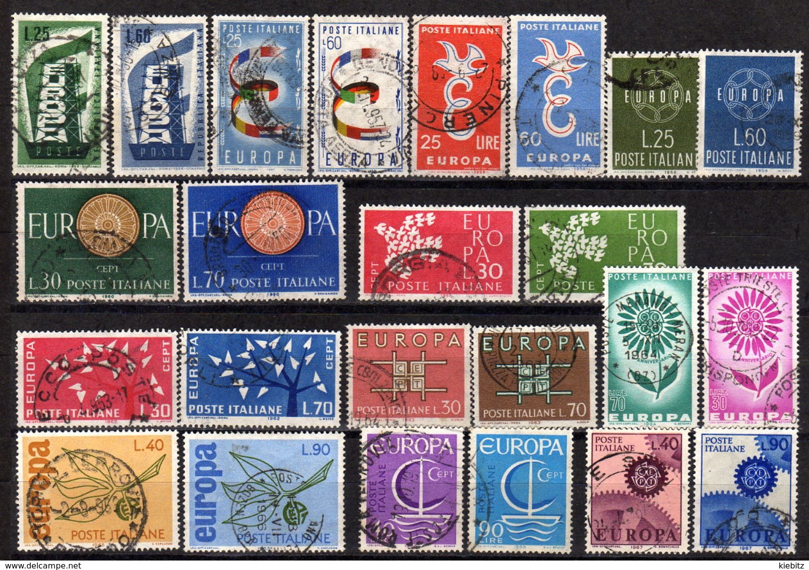 ITALIEN 1956 -1967 Europa CEPT - Alle Ausgaben Used - Sammlungen