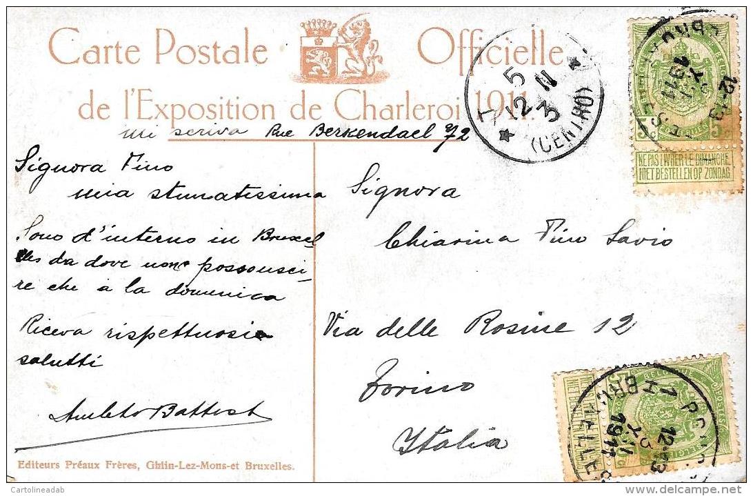 [DC10590] CPA - EXPOSITION CHARLEROI 1911 - Viaggiata 1911 - Old Postcard - Altri & Non Classificati