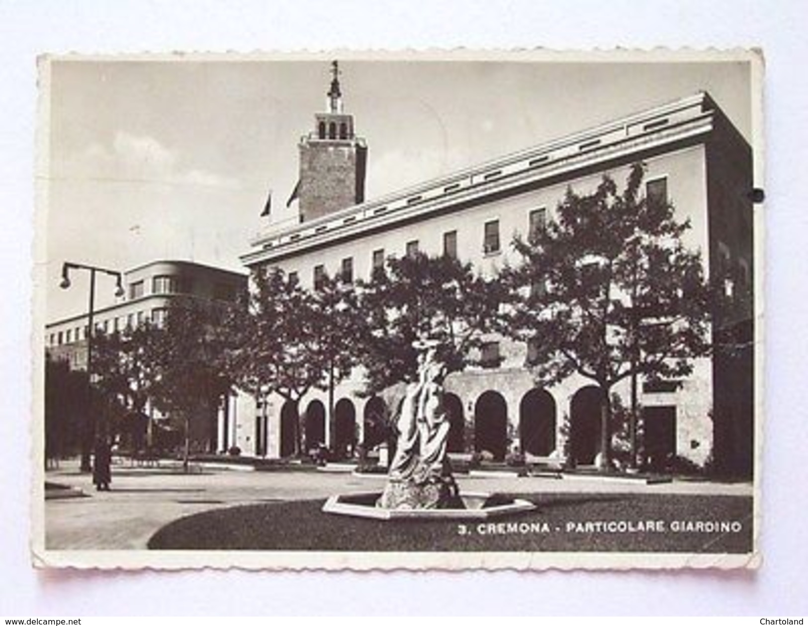 Cartolina Cremona - Particolare Giardino 1941 - Cremona