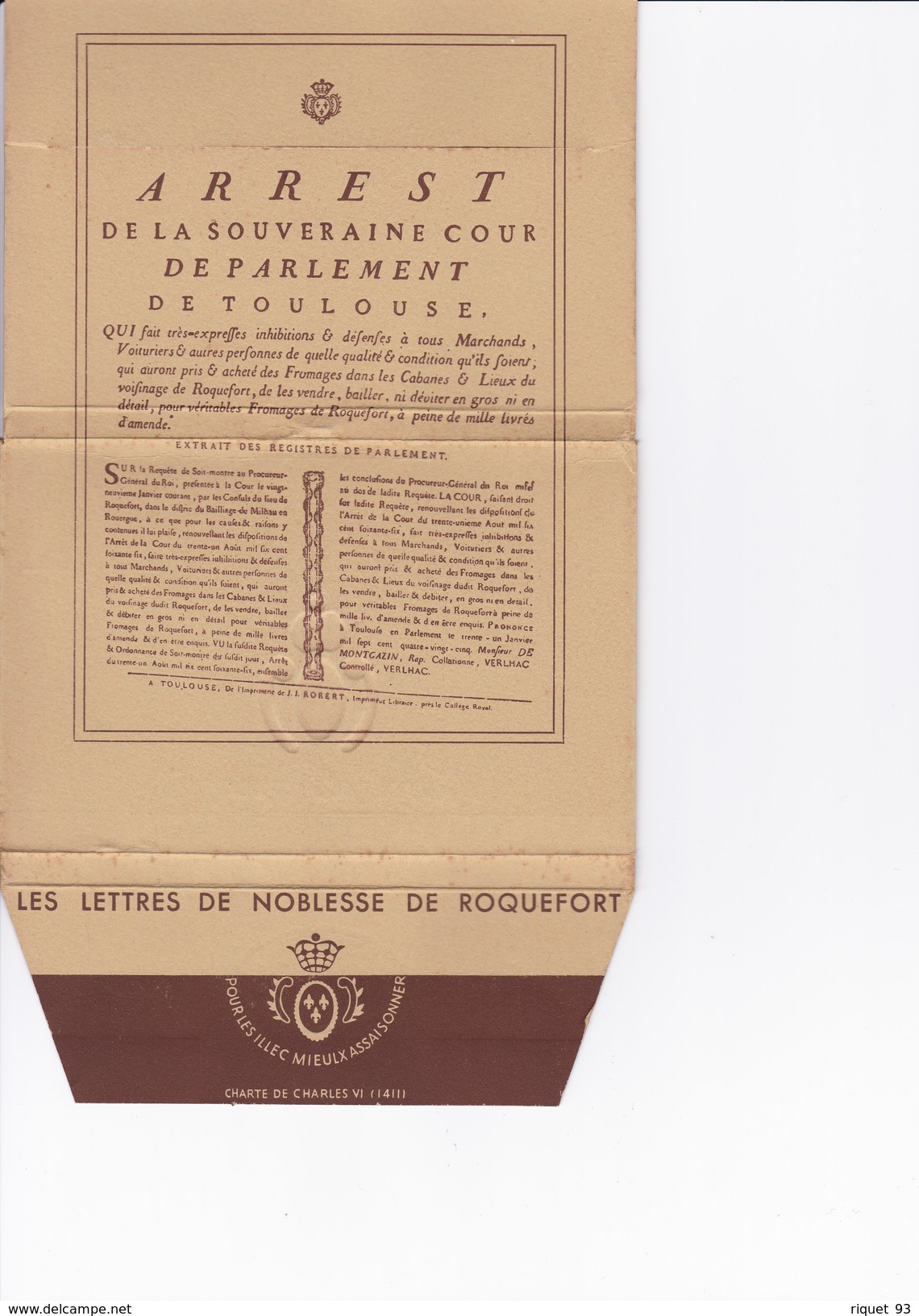 ROQUEFORT SOCIETE - Caves Et Fromages ( Pochette  Avec Doc Hitorique De 20 Vues) - Roquefort