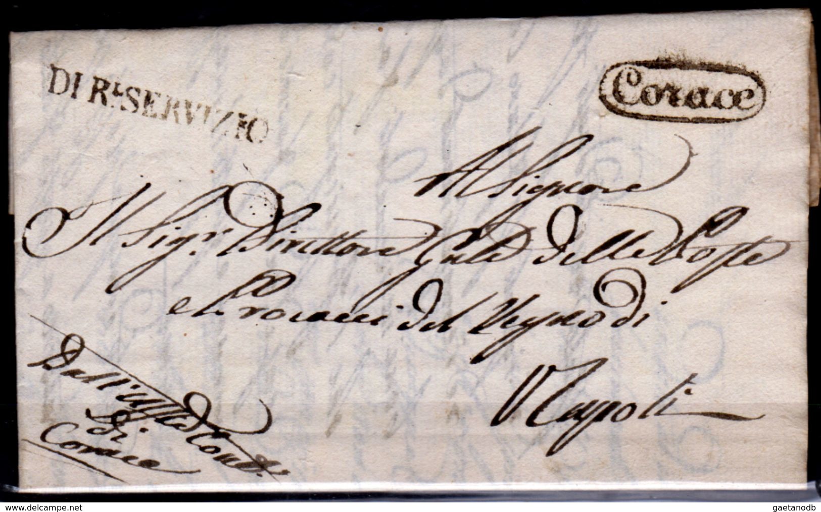 Corace-00256 - Piego Di Servizio Con Contenuto Postale Del 4 Aprile 1833 - - 1. ...-1850 Prefilatelia