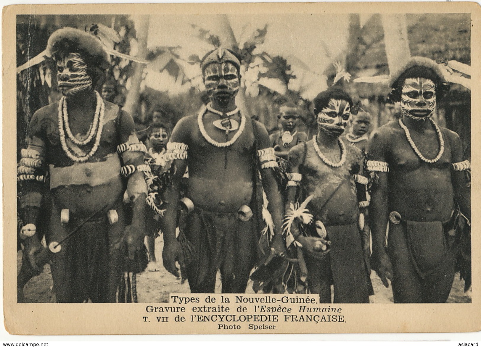 Types De Nouvelle Guinée  Masques Tatouages Format 10/15cms - Papua Nuova Guinea