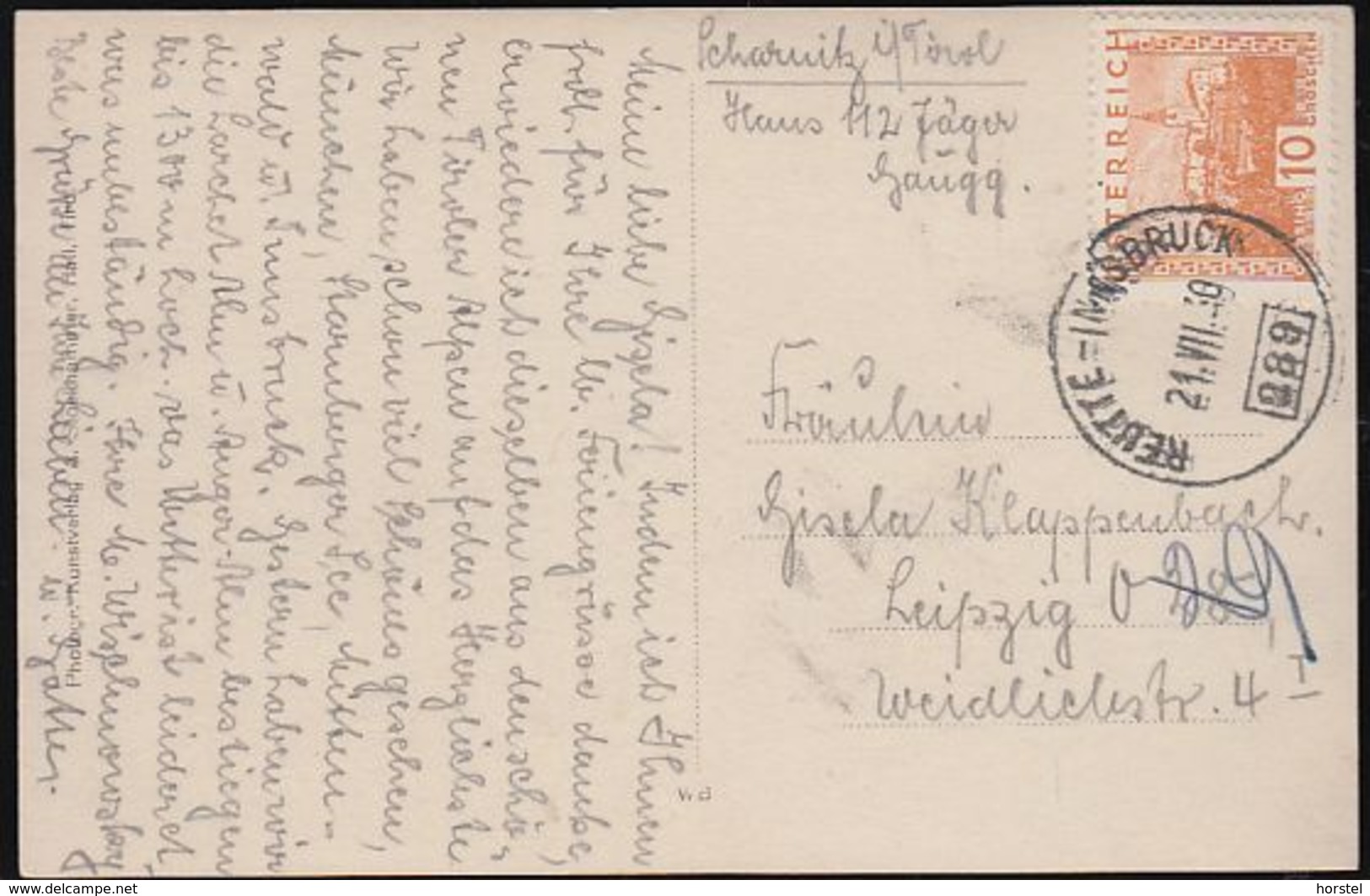 Austria - 6108 Scharnitz - Mit Gleirschspitze ( Nice Old Stamp) - Scharnitz