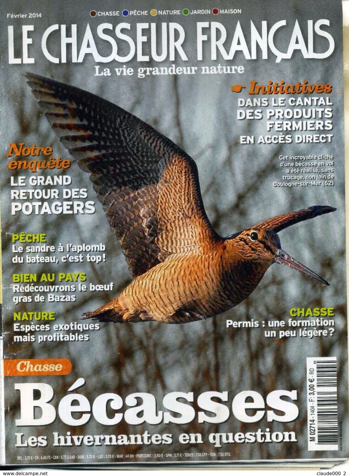 LE CHASSEUR FRANCAIS ANNEE COMPLETE 2014 Soit 12 Numéros - Chasse & Pêche