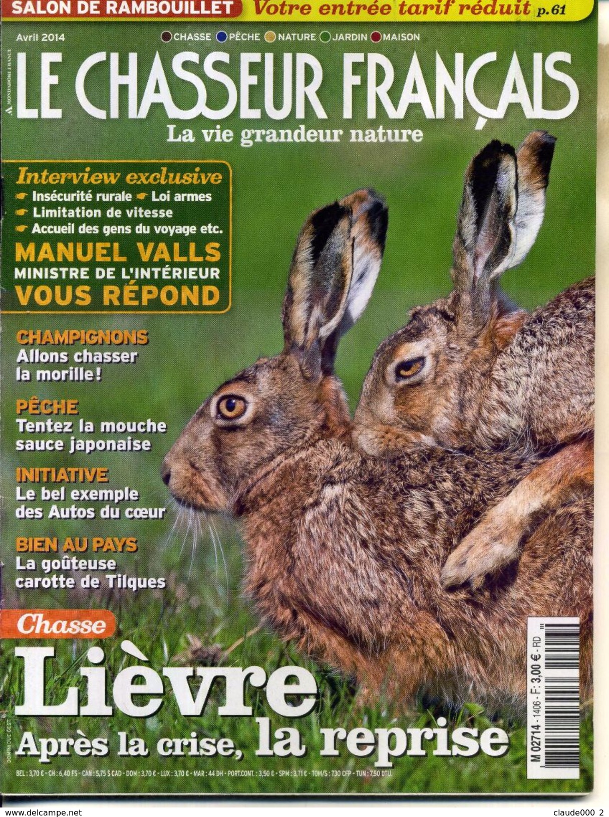 LE CHASSEUR FRANCAIS ANNEE COMPLETE 2014 Soit 12 Numéros - Chasse & Pêche