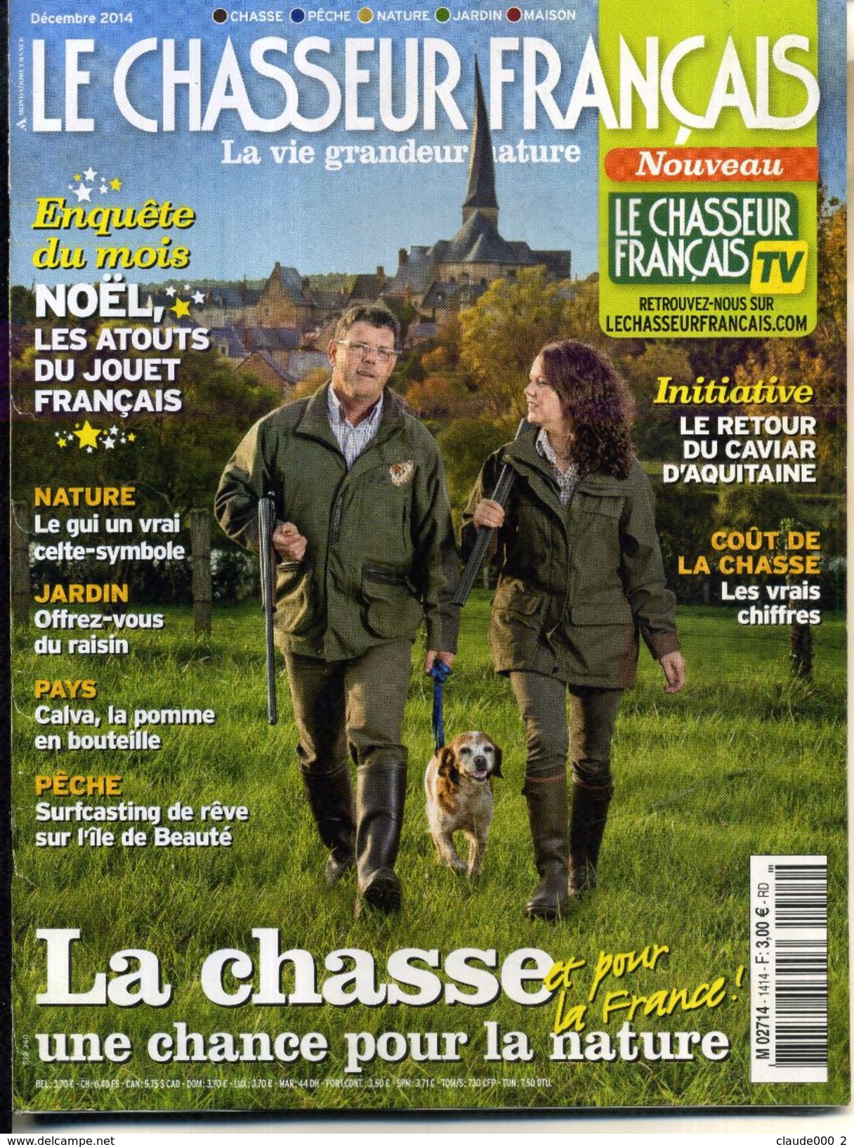 LE CHASSEUR FRANCAIS ANNEE COMPLETE 2014 soit 12 Numéros