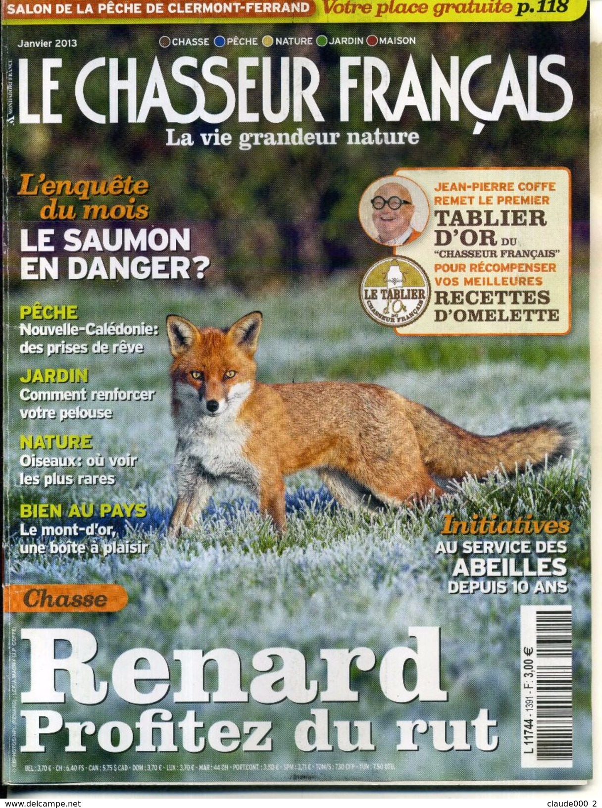 LE CHASSEUR FRANCAIS ANNEE COMPLETE 2013 Soit 12 Numéros - Chasse & Pêche