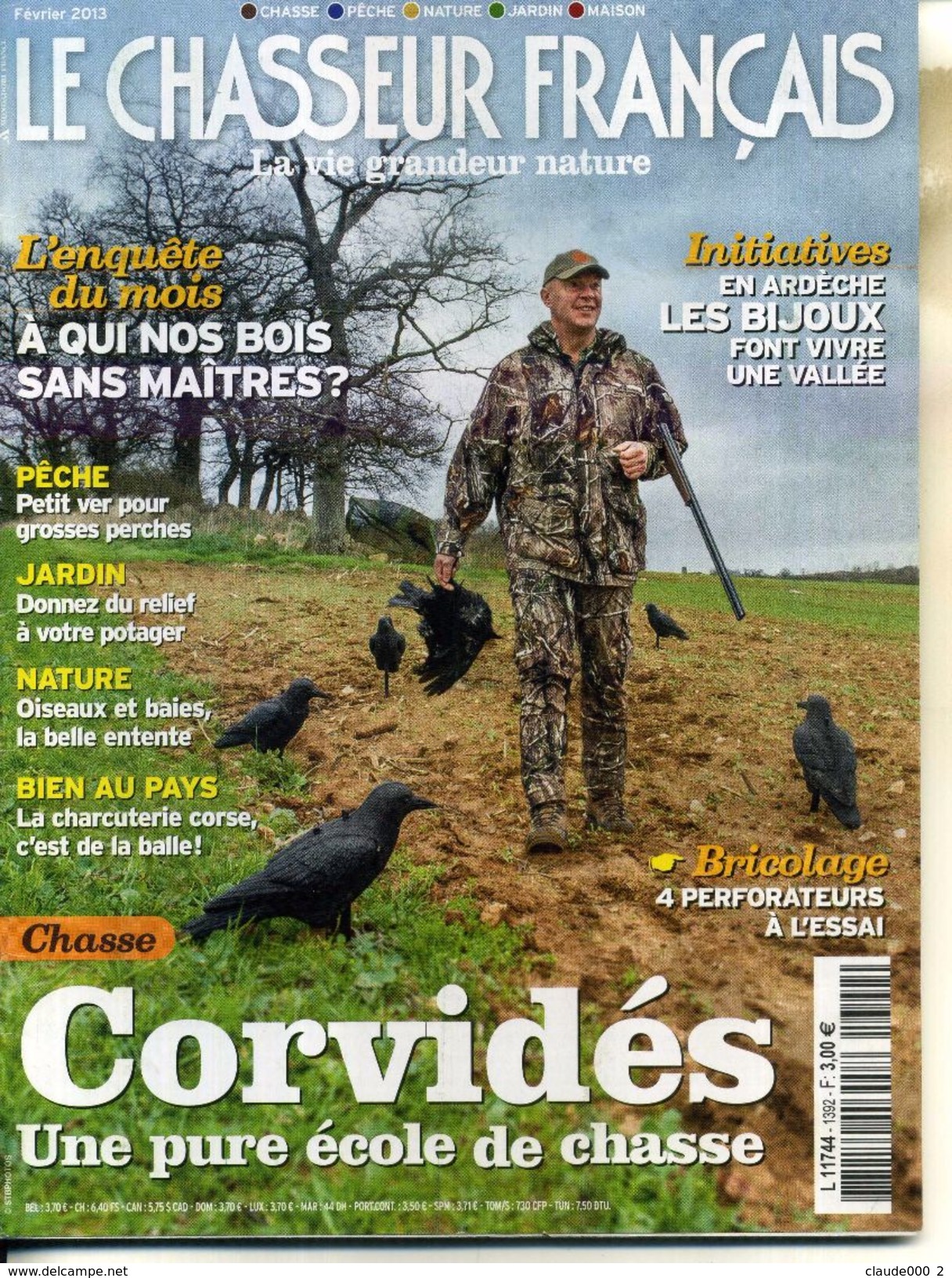 LE CHASSEUR FRANCAIS ANNEE COMPLETE 2013 Soit 12 Numéros - Jagen En Vissen