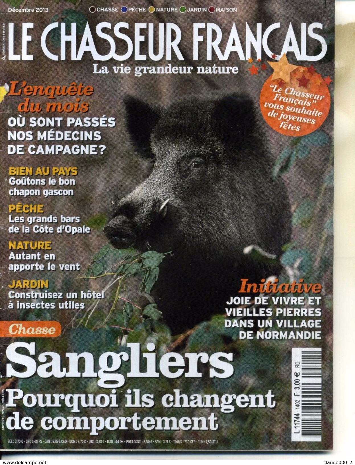 LE CHASSEUR FRANCAIS ANNEE COMPLETE 2013 soit 12 Numéros