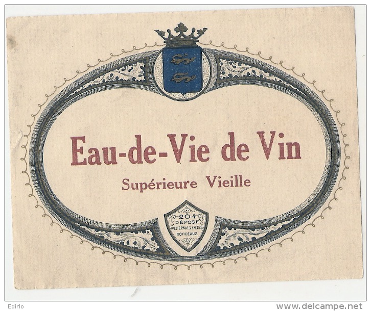étiquette  - Imprimeur Eau De Vie De  Vin  Du Languedoc - Whisky