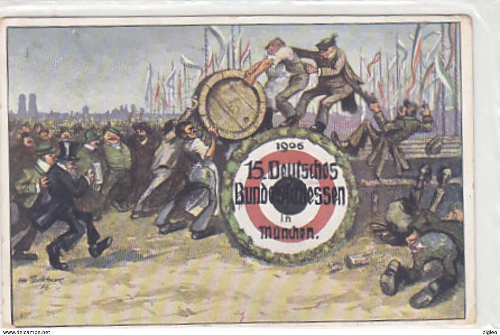 Deutsches Bundesschiessen München - 1905 - Sign.        (A-49-150108/2) - Tiro (armi)