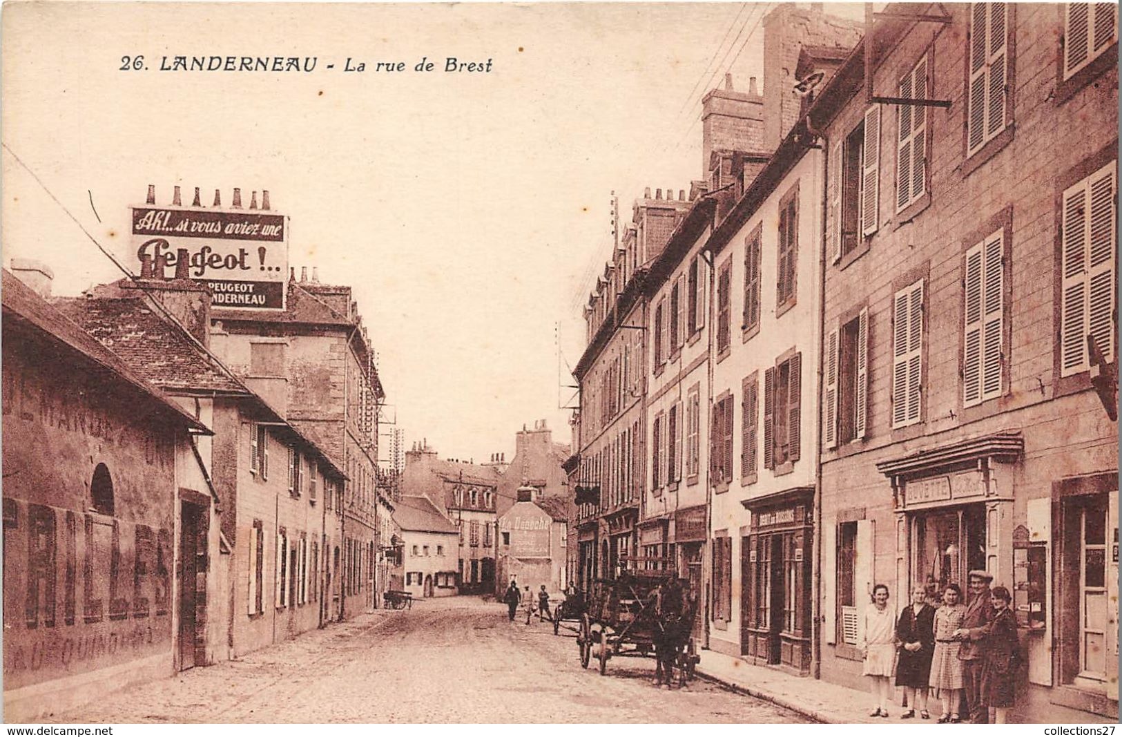 29-LANDERNEAU- LA RUE DE BREST - Landerneau