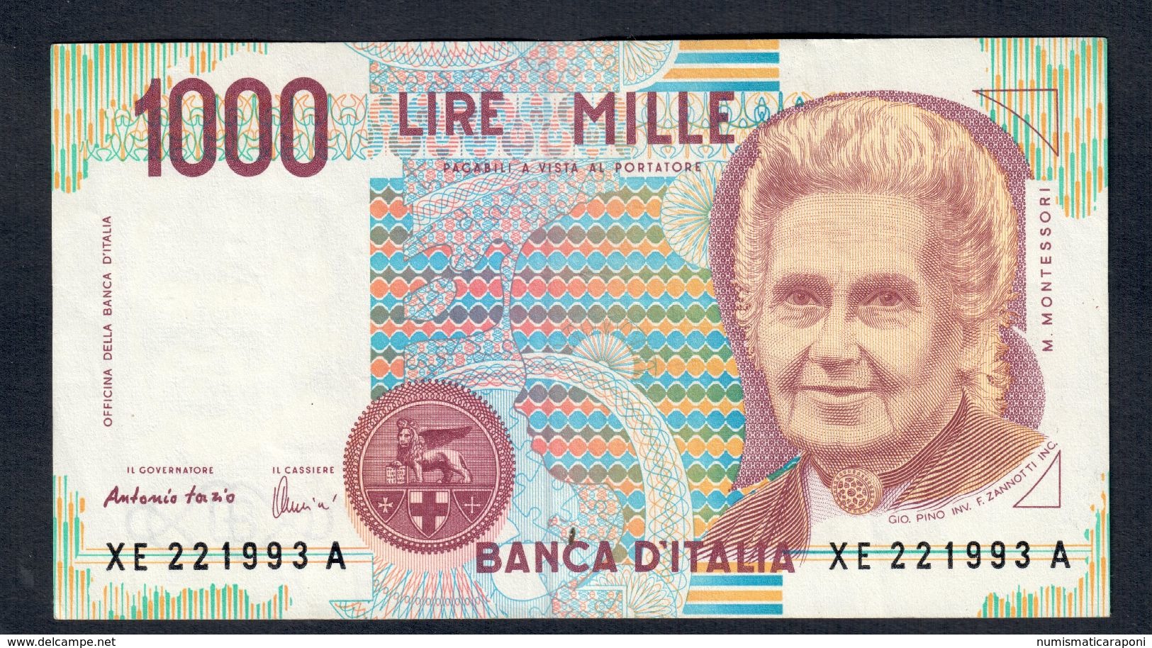 1000 Lire Montessori Serie Sostitutiva XE  1995  LOTTO 250 - Collezioni