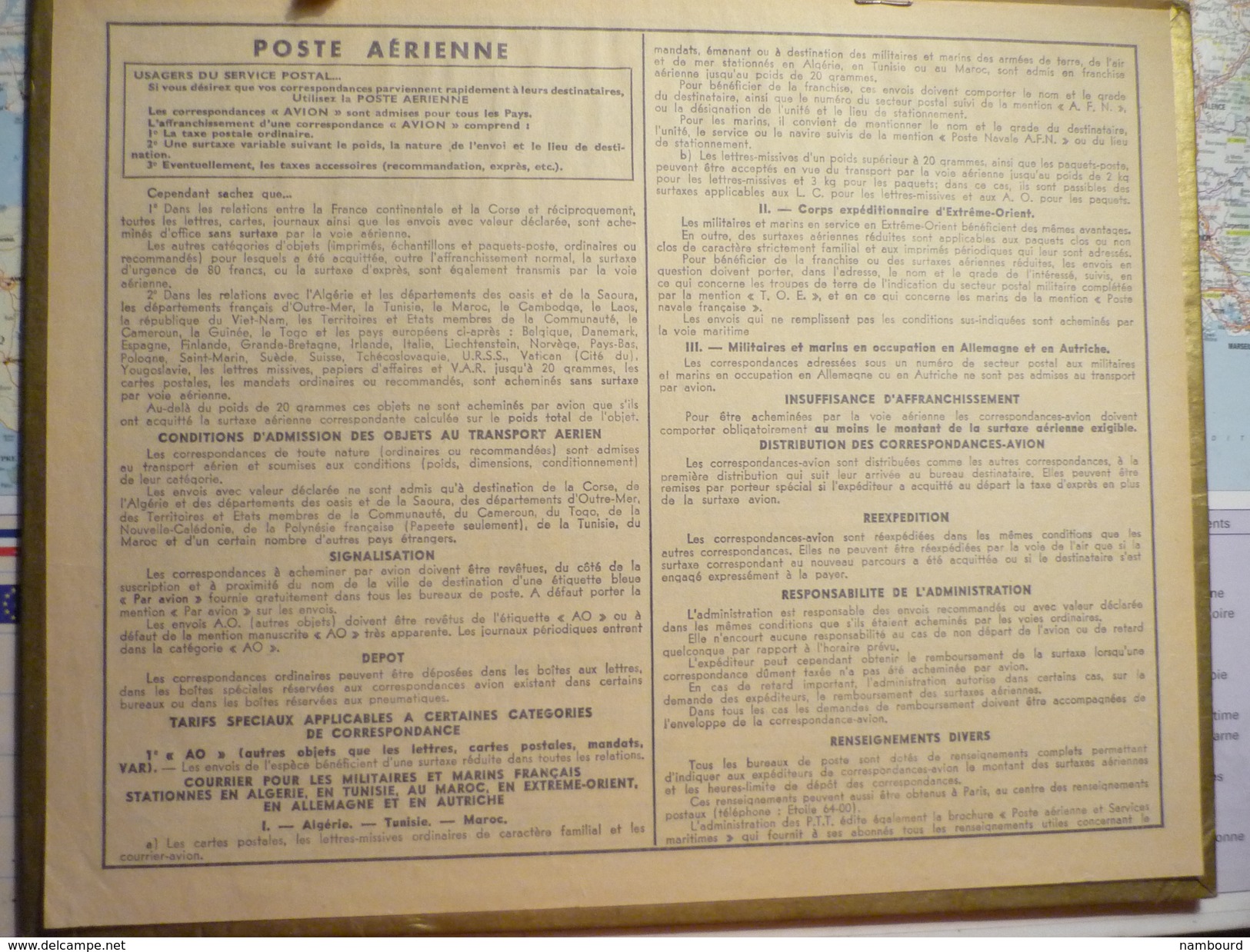 Almanach des Postes 1960 Alerte / département de la Somme