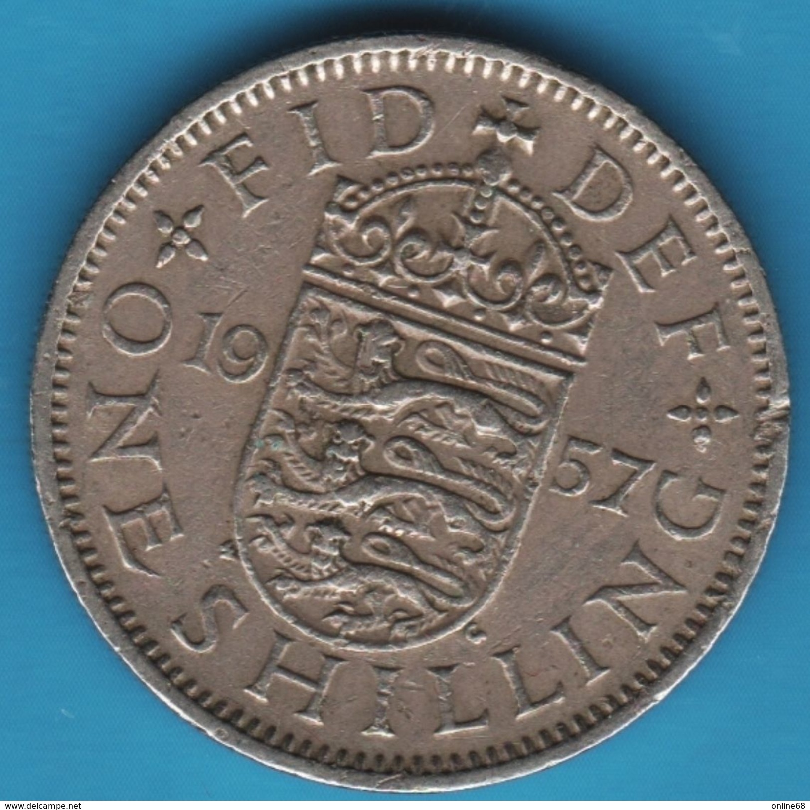 GB 1 SHILLING 1957 KM# 904 Blason De L'Angleterre - I. 1 Shilling