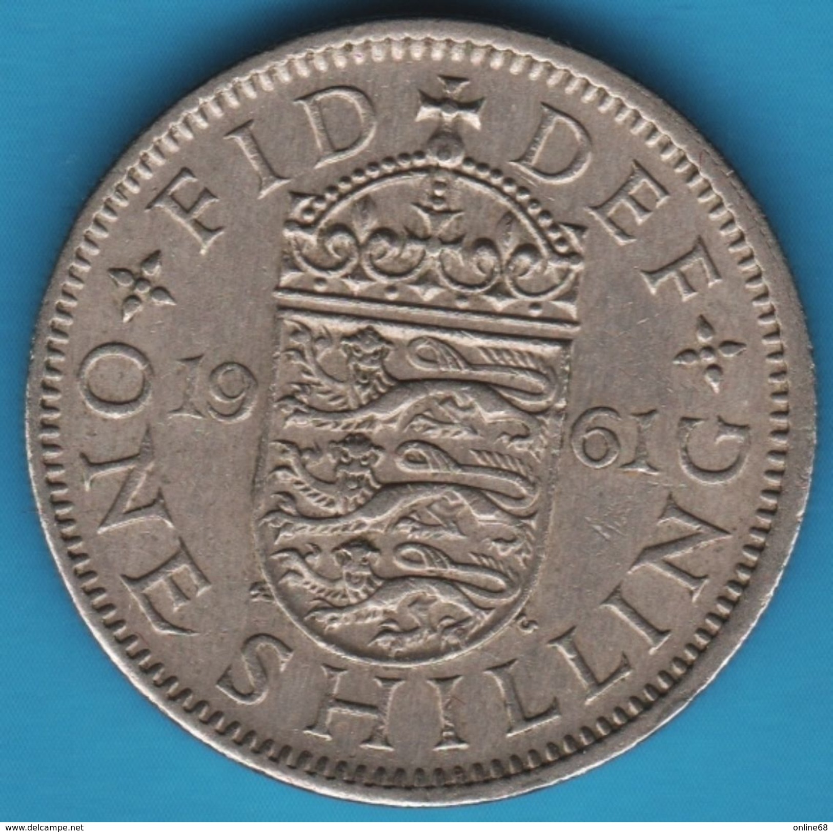 GB 1 SHILLING 1961 KM# 904 Blason De L'Angleterre - I. 1 Shilling