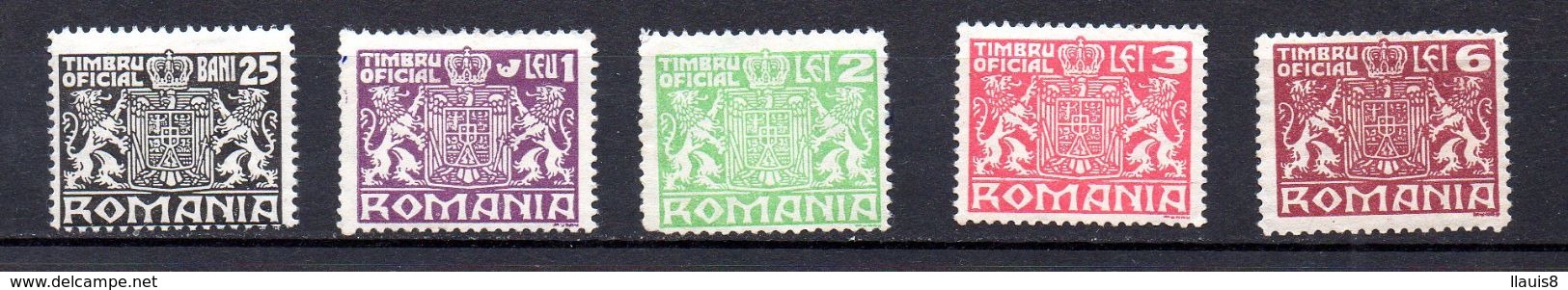 RUMANIA.  AÑO 1931. SERVICIO Yv  25/28 (MH) - Fiscales