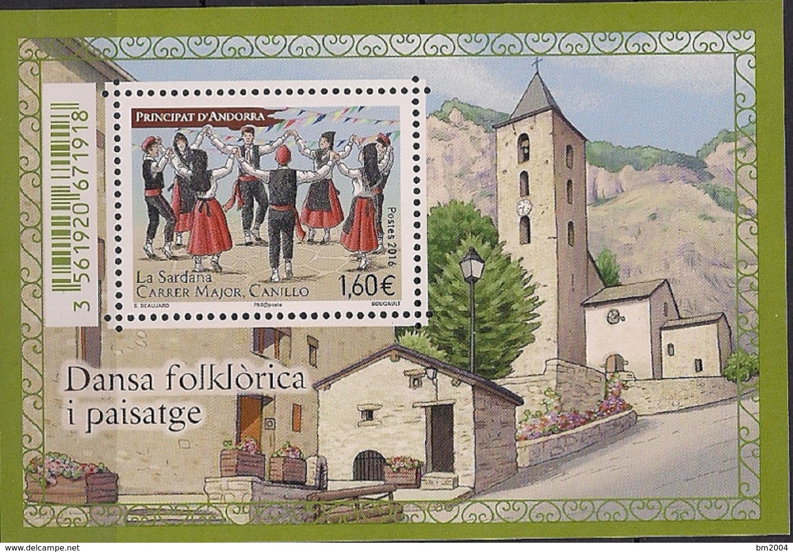 2016 Andora Fr. Mi. Bl 13 **MNH    Sardana-Tanz, Canillo - Unused Stamps