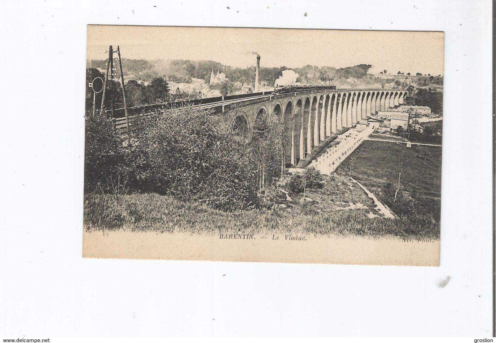 BARENTIN (76) 12 LE VIADUC (TRAIN CIRCULANT)  1926 - Barentin