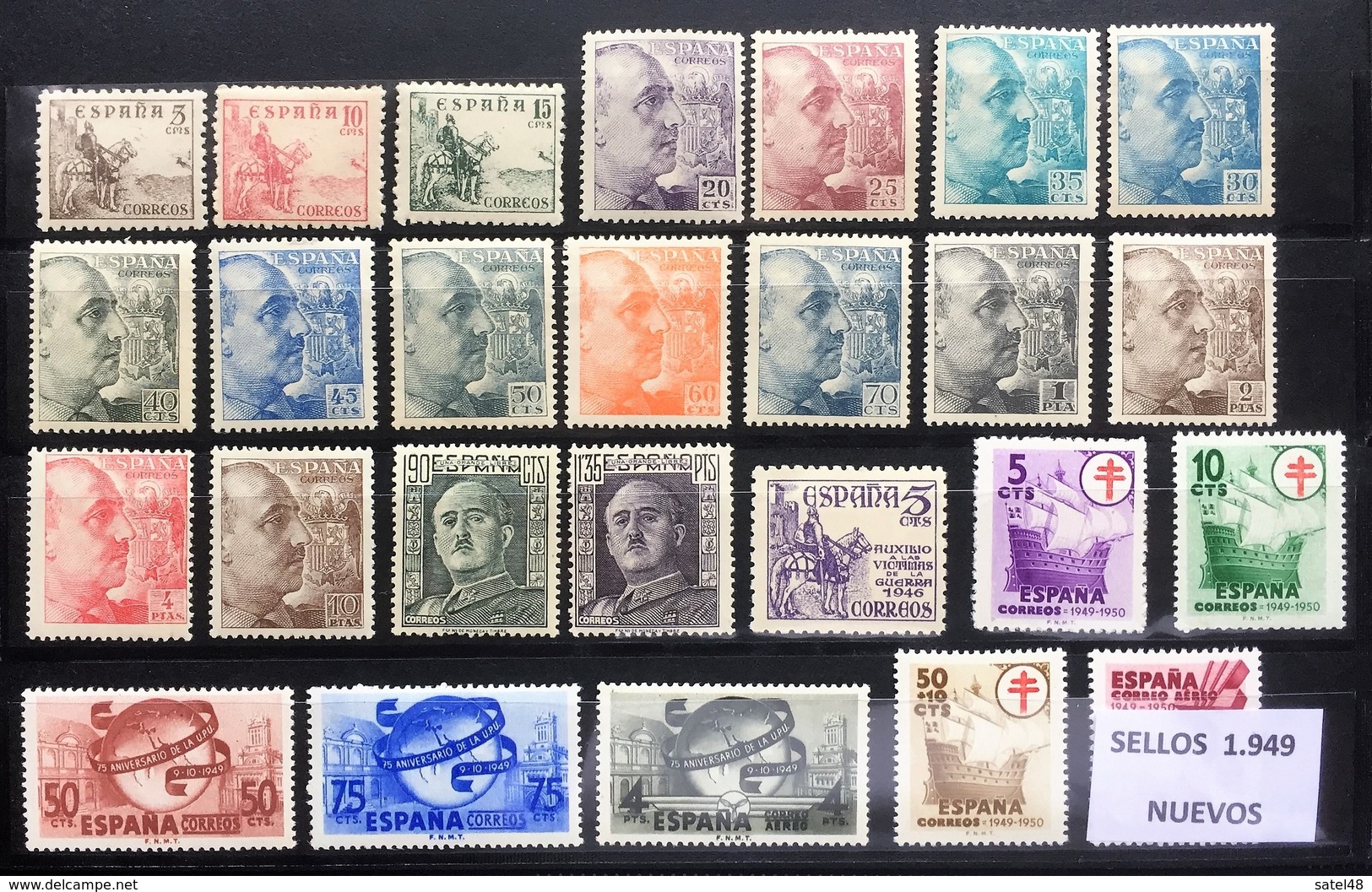 SELLOS ESPAÑA AÑO 1949** COMPLETO NUEVOS SIN FIJASELLOS NI MANCHAS DE OXIDO - Annate Complete