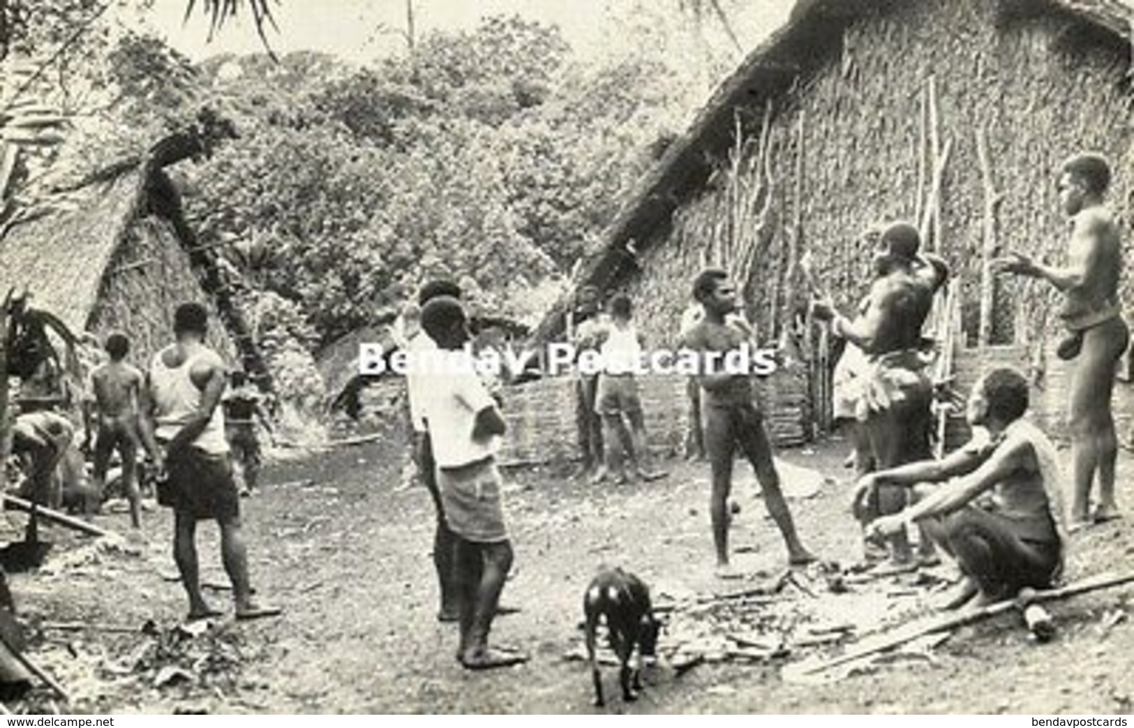 New Hebrides, Vanuatu, Malekula Island, Village Scene (1950s) - Vanuatu