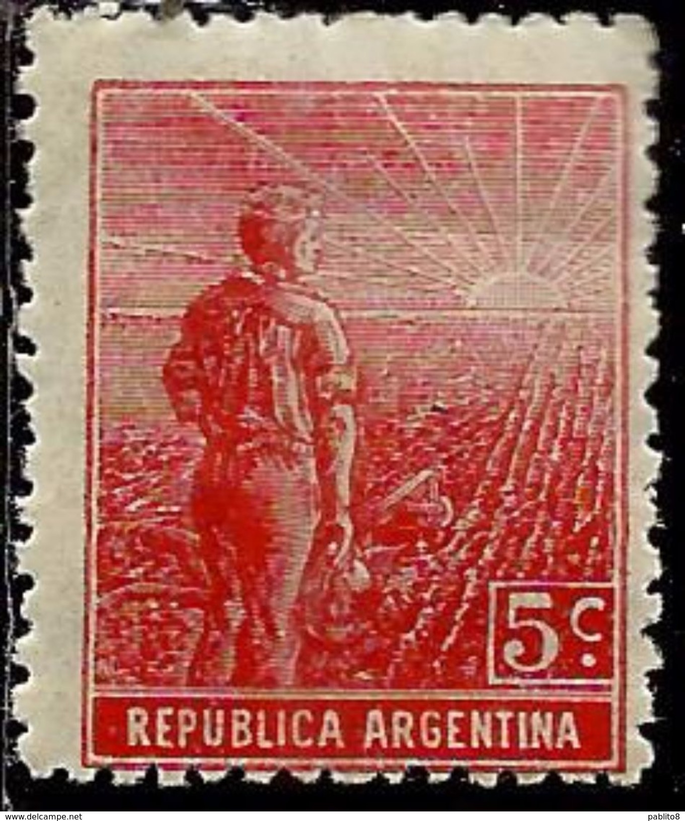 ARGENTINA 1911 AGRICULTURE AGRICOLTURA CENT. 5c MNH - Neufs