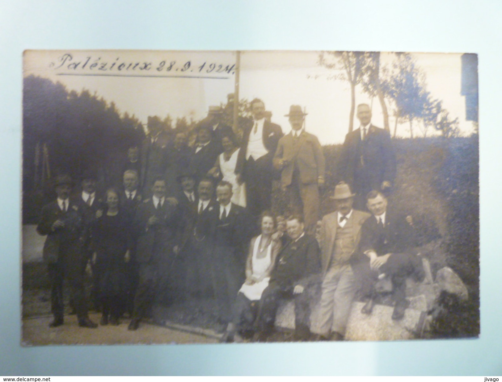 PALEZIEUX  28 - 9 - 1924  :  Carte  PHOTO Très Animée    - Palézieux