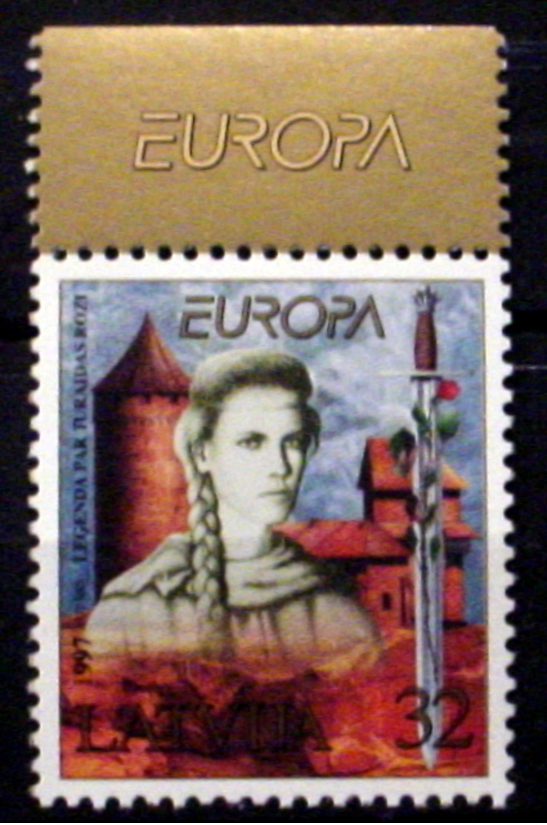 LATVIA # 442.  32s, Europa - Legend Of Rozi Turaidas. MNH (**) - Latvia