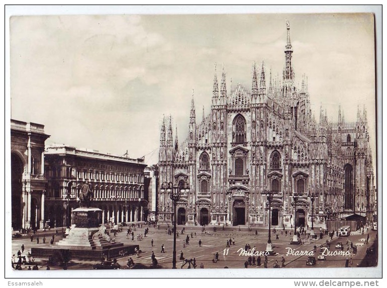 11726-EU-E Switzerland 1951 Milano Piarra Duomo  Airmail Censor Postcard Addressed Egypt - Covers & Documents