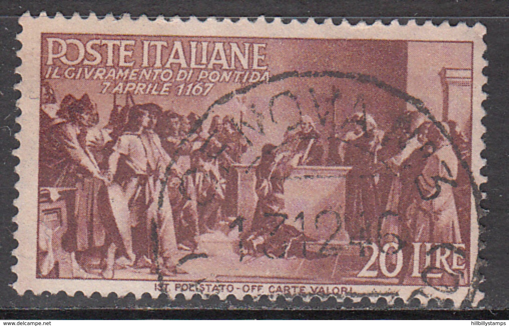 ITALY   SCOTT NO. 485      USED     YEAR  1946 - 1946-60: Usados