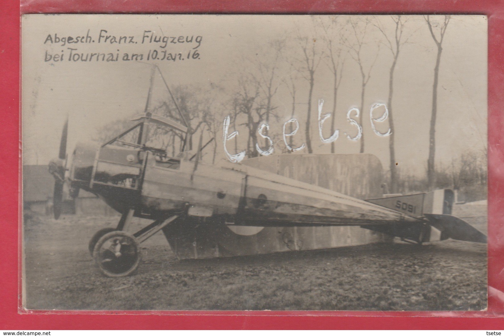 Tournai ... Avion Allemand Posé Le 10 Janvier 1916 ... Top Carte Photo (voir Verso ) - Tournai