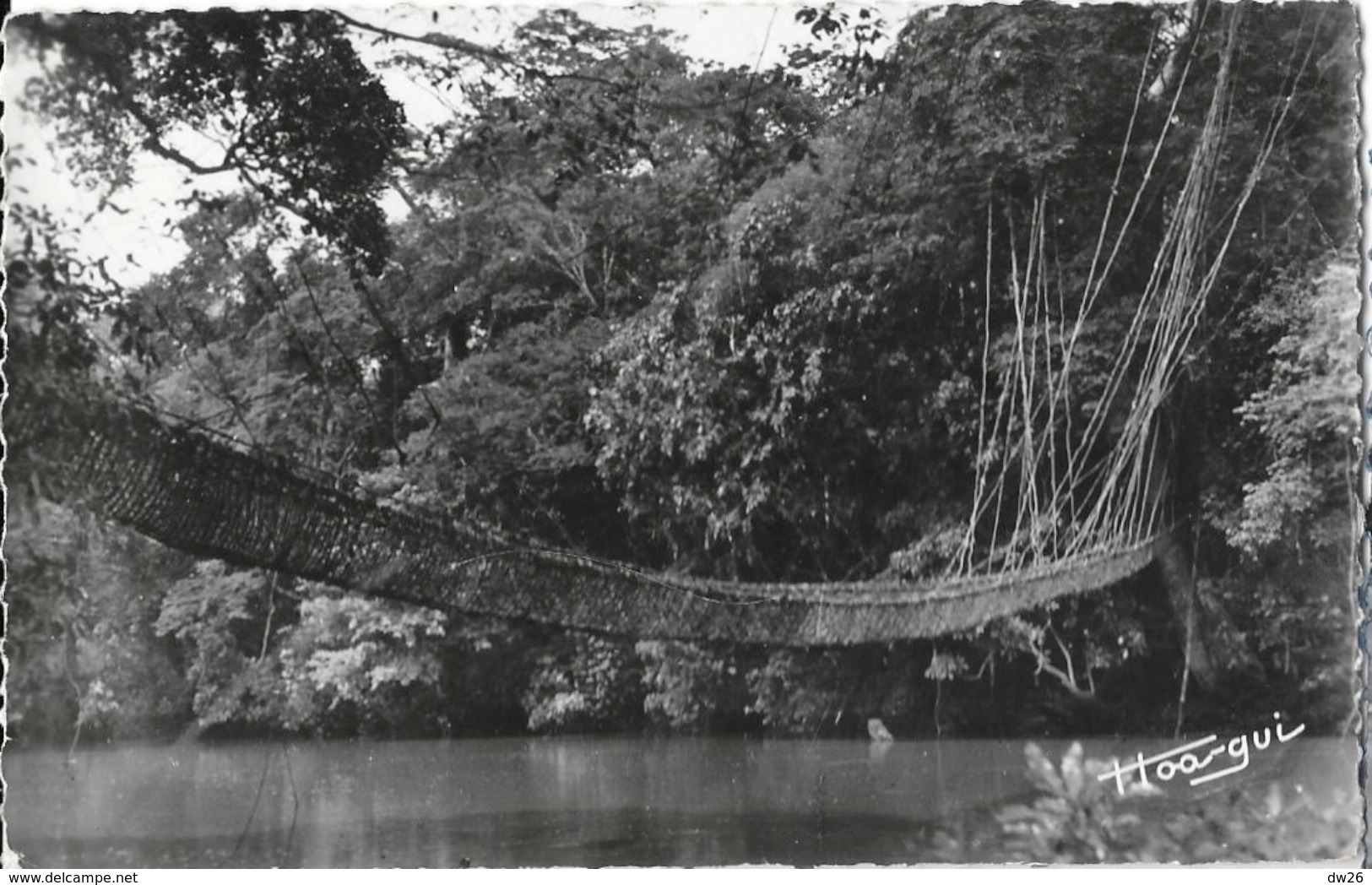 République Centrafricaine - Près Gamboula: A.E.F. Pont De Lianes - Carte Hoagui (librairie Au Messager) - Centraal-Afrikaanse Republiek