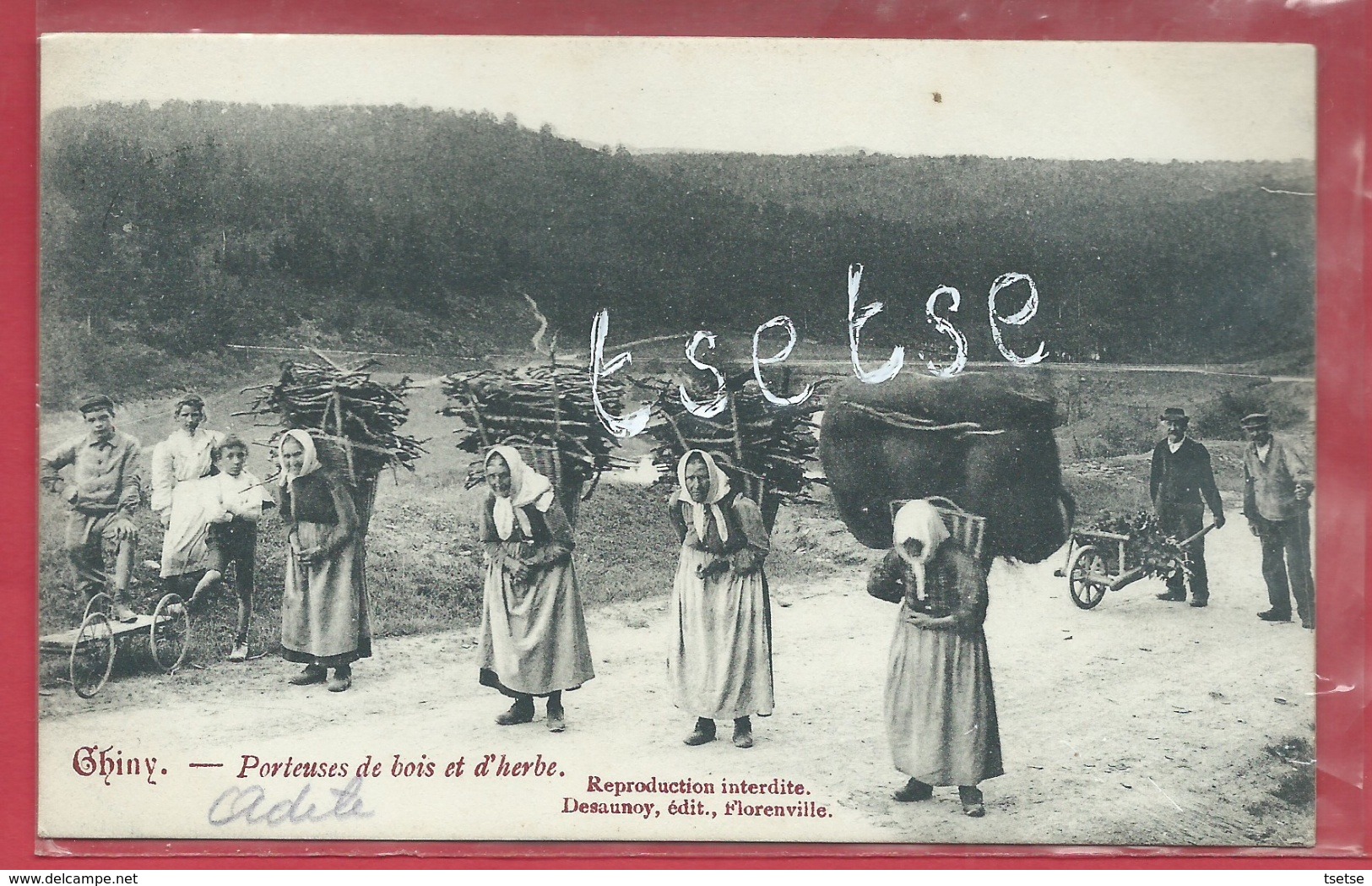 Chiny ... Top Carte - Porteuses De Bois Et D'herbe - 1906 ( Voir Verso ) - Chiny